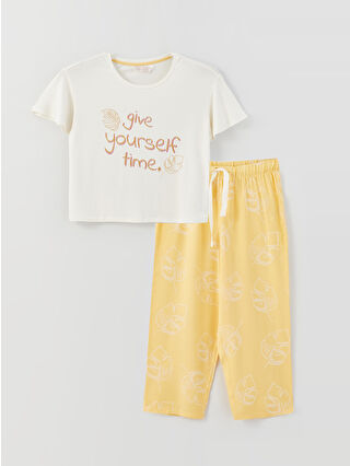 Pastel Yellow Printed