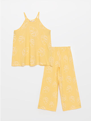 Pastel Sarı Baskılı