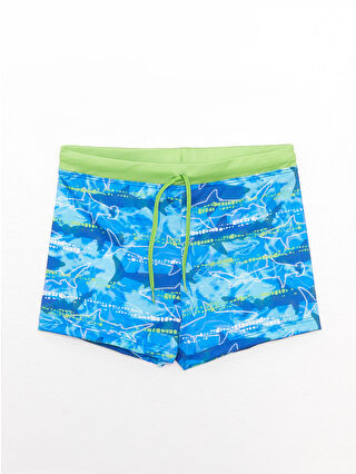 لون أزرق باهت مطبوع