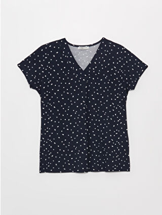 Açık Lacivert Baskılı