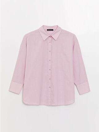 LCW Vision Plain Long Sleeve Oversize Crinkle Women's Shirt