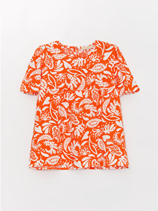 Bright Orange Printed