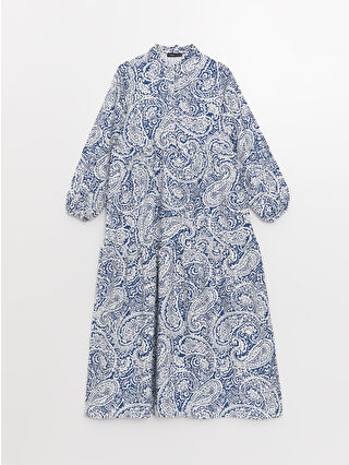 لون أزرق باهت مطبوع