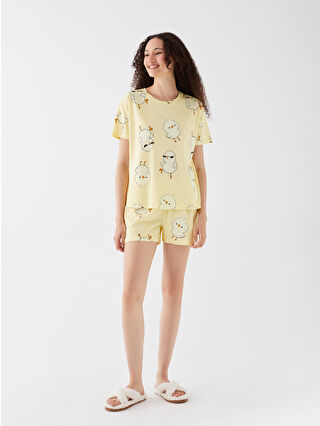 Pastel Yellow Printed