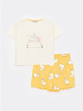 Pastel Yellow Printed