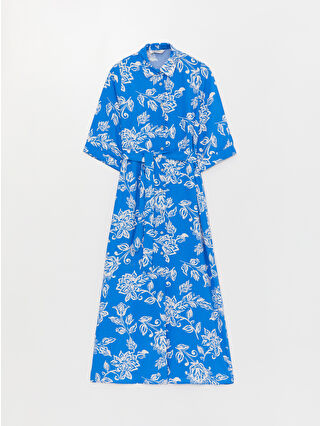 لون أزرق باهت مطبوع