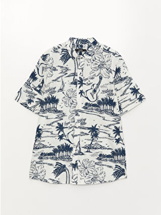 لون أزرق باهت مطبوع