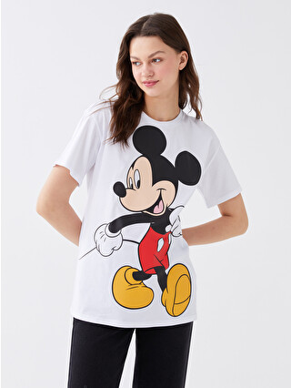XSIDE Women's Crew Neck Mickey Mouse Printed T-shirt - S3GE22Z8