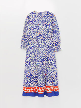 لون أزرق باهت مطبوع