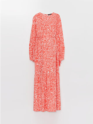 Koyu Mercan Baskılı