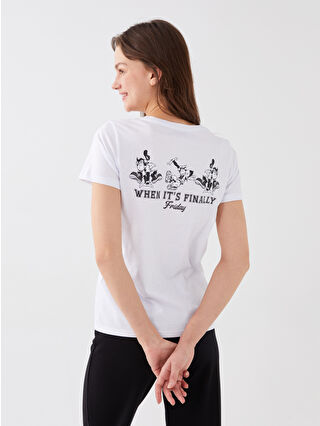 【国産】 LCW ECO Sleeve Short Printed Monkey Nostalgic Neck Crew ダーツ
