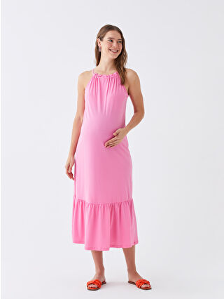 LCWAIKIKI Maternity Платье для беременных с вырезом халтер