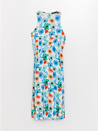 لون أزرق باهت مطبوع