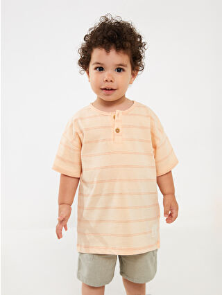 Pale Coral Striped