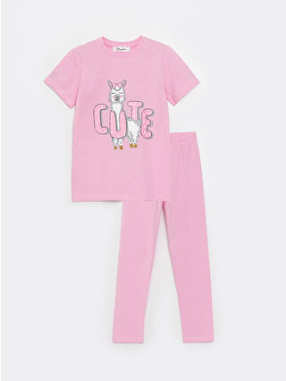 Açık Pembe Baskılı