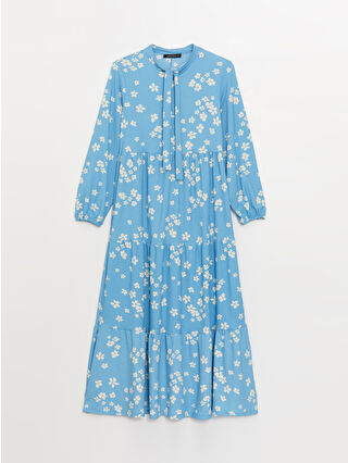 Açık Mavi Baskılı