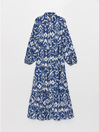 لون أزرق باهت مطبوع