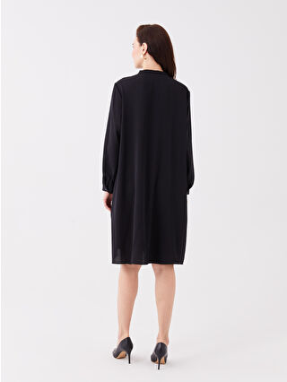 koumeブラック38 LCW Grace Hakim Yaka Düz Uzun Kollu Kadın Tunik - S3K531Z8-CVL | LCW