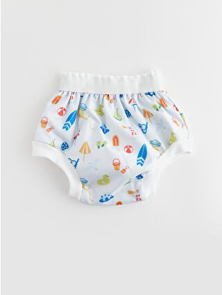 Uçuk Mavi Baskılı