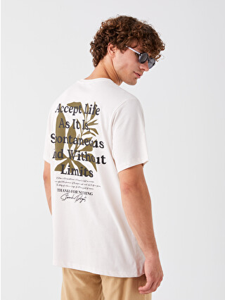 XSIDE Crew Neck Short Sleeve Printed Combed Cotton Men's T-shirt