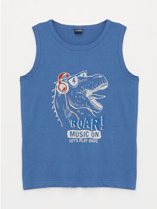 Dull Blue Printed