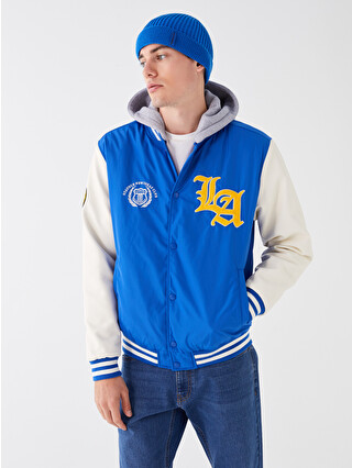 XSIDE Standard Fit College Collar Men's Bomber Jacket - W30496Z8