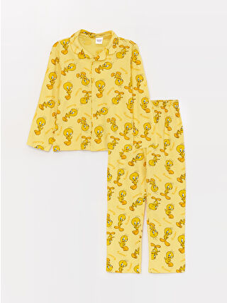 Açık Sarı Baskılı