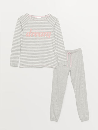 Grey Melange Printed