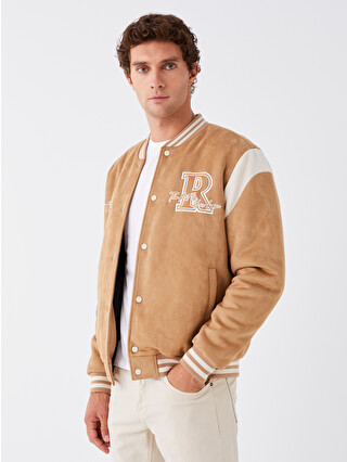 XSIDE Standard Fit Long Sleeve Men's College Jacket - W33264Z8-GVL