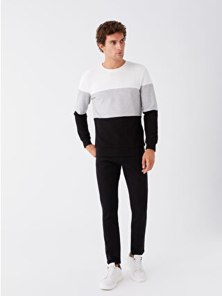 XSIDE Crew Neck Long Sleeve Color Block Men's Sweatshirt