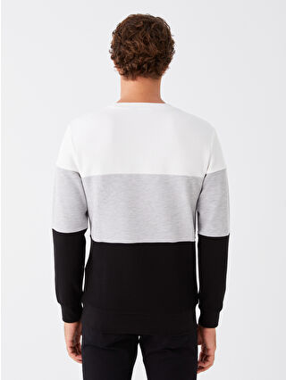 XSIDE Crew Neck Long Sleeve Color Block Men's Sweatshirt