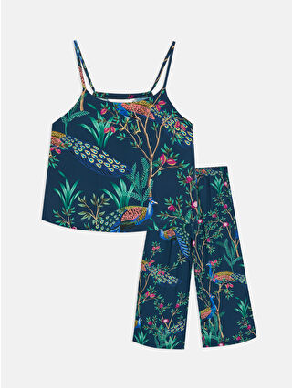 Koyu Petrol Baskılı