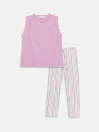 Uçuk Lila Baskılı