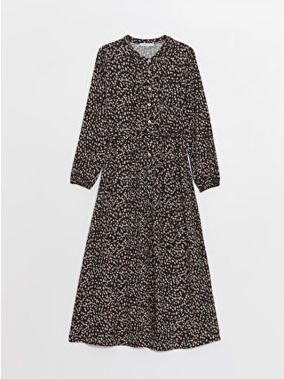 Koyu Kahverengi Baskılı