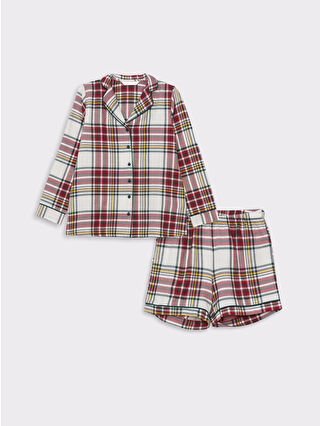 Açık Bordo Ekoseli