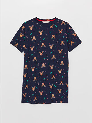 Navy Printed