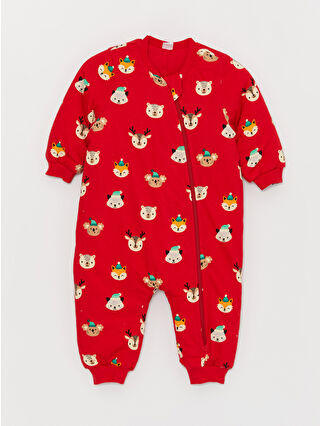 Canlı Kırmızı Baskılı