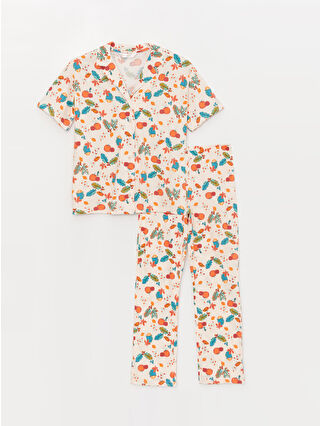 Uçuk Pembe Baskılı