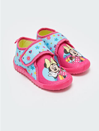 LC Waikiki Fuşya Minnie Mouse Baskılı Kız Çocuk Panduf