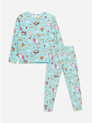 Light Turquoise Printed