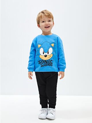 Navy Wolf ページになります LCW baby Mavi Bisiklet Yaka Sonic Baskılı Erkek Bebek Sweatshirt