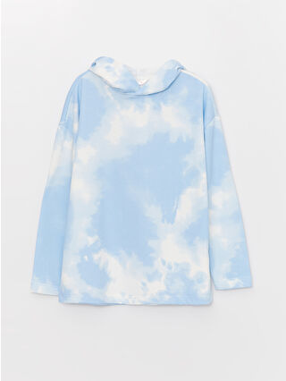 لون أزرق باهت مطبوع