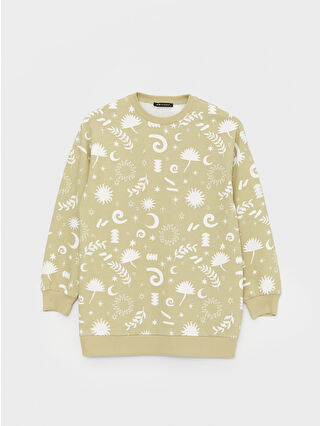 Uçuk Yeşil Baskılı