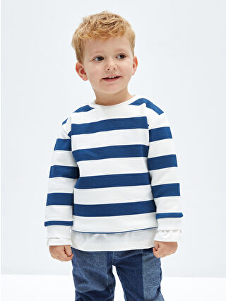 Açık Lacivert Çizgili