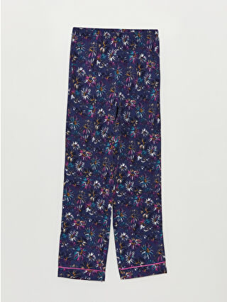 Açık Lacivert Baskılı