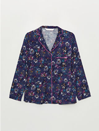 Açık Lacivert Baskılı