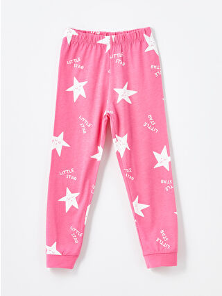 LC Waikiki Pembe Beli Lastikli Kız Çocuk Pijama Alt