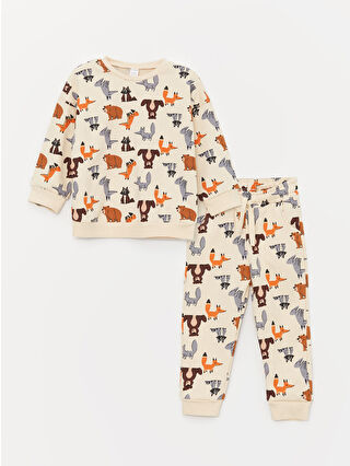 Açık Bej Baskılı