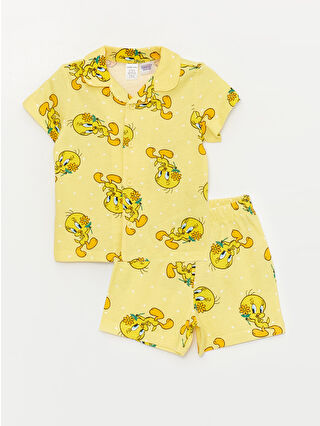 Açık Sarı Baskılı