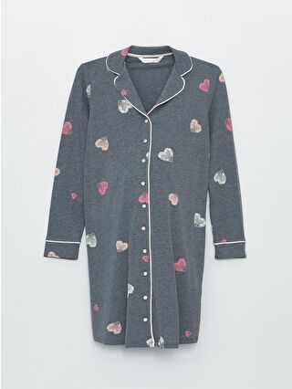 Grey Melange Printed